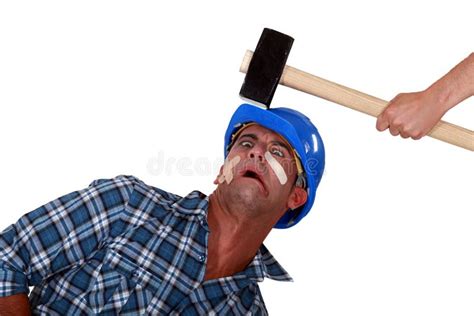Man Being Hit Stock Image Image Of Stone Black Accident 30592681