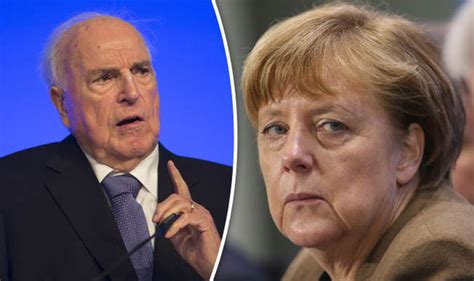 Helmut Kohl Warns Angela Merkel Germany Cant Become New Home For