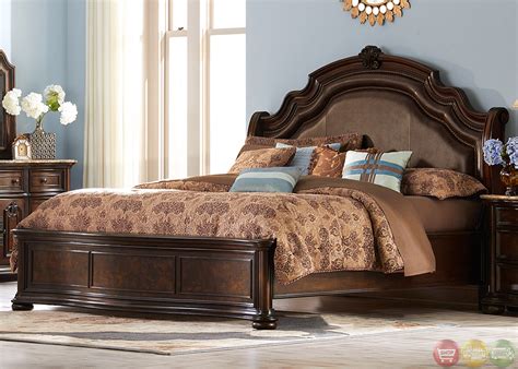 Le Grande European Style Burl Wood Platform Bedroom Set