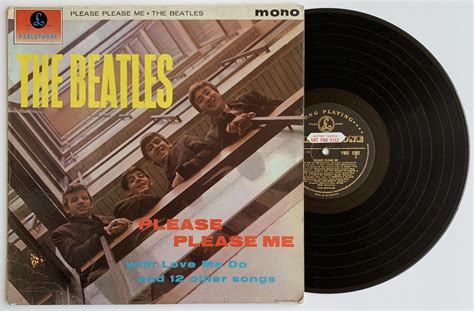 The Beatles Promotional Black And Gold Parlophone “please Please Me” Lp