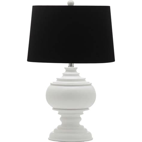 Safavieh Callaway 2625 In White Table Lamp With Black Shade Lit4257a