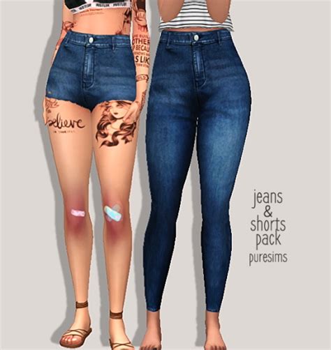 Pure Sims Jeans And Shorts Pack Sims 4 Downloads
