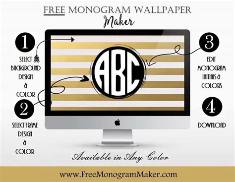 You look at your wallpaper all the time, so why shouldn't it make you smile? Free Monogram Wallpaper Maker