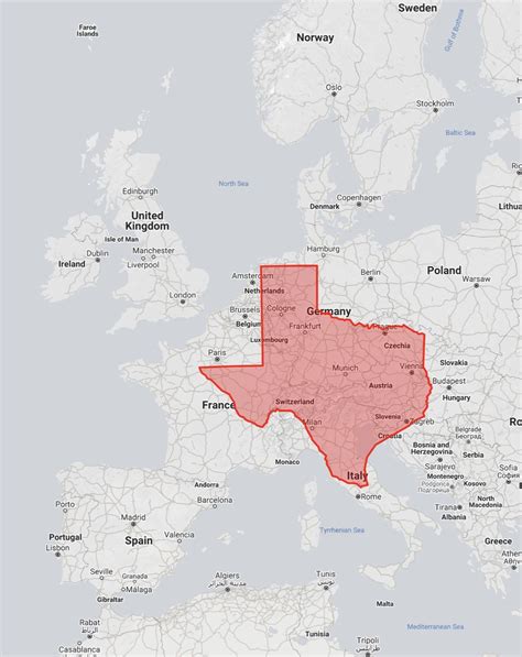 Texas Vs Europe Map Topographic Map Of Usa With States