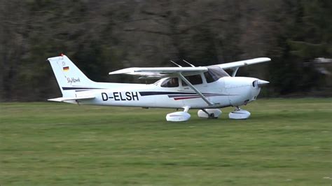 Cessna 172s Skyhawk Take Off And Landing At Rheinfelden Herten Youtube