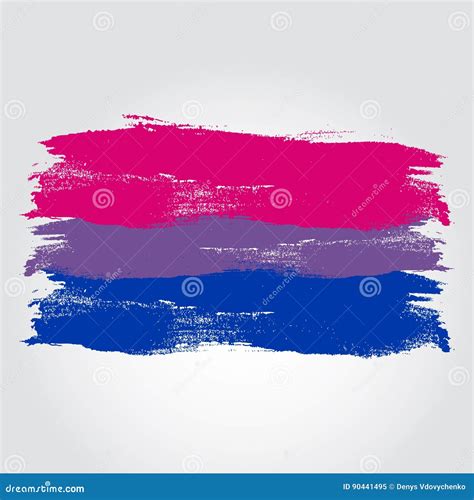 Bisexual Pride Lesbian Flag Lgbt Or Rainbow Flag Pride Symbol Blowing In The Wind Isolated