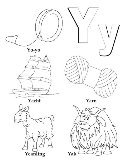 Print the alphabet pages to color onto white paper or card stock. Letter Y Coloring Pages at GetColorings.com | Free ...