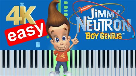 Jimmy Neutron Theme Song Slow Easy Medium Piano Tutorial 4k Youtube