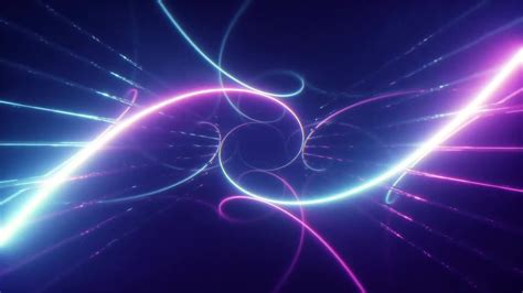 Ornate Curving Neon Lights Stock Motion Graphics Motion Array