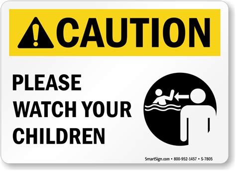 Watch Your Children For Pool Sign