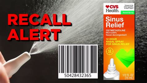 Fda Has Issued A Recall For Cvs Health Sinus Relief Nasal Mist Youtube