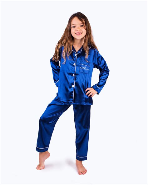 50 Kids Personalized Satin Pajamas Flower Girl Pajamas Etsy