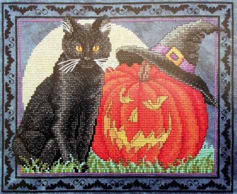Free cat and pumpkin counted cross stitch patterns. 17 Best images about Cross Stitch - Halloween, on ...