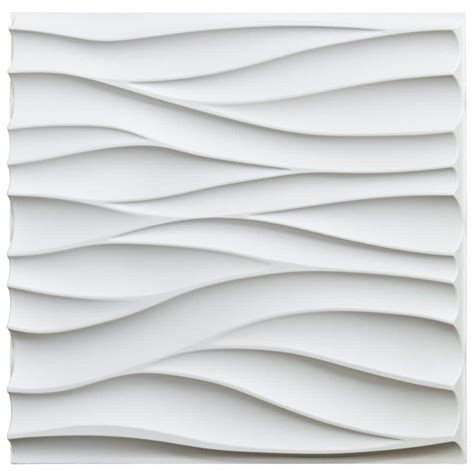 Buy 197 In X 197 In White Pvc 3d Wall Panels Wave Wall Design 12