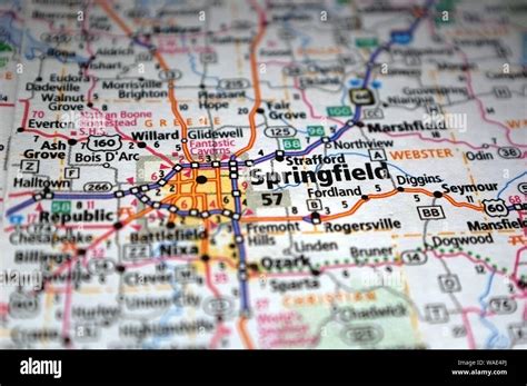 Map Of Springfield Missouri Hi Res Stock Photography And Images Alamy