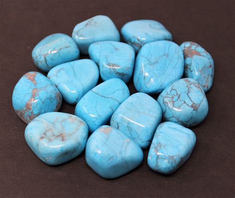 Blue Howlite Tumbled Stones Choose How Many Pieces A Grade Tumbled