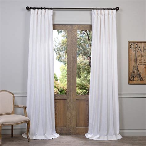 While room darkening curtains will still leave some light inside the home, they will provide you with some privacy. Exclusive Fabrics & Furnishings Heavy Faux White Polyester ...