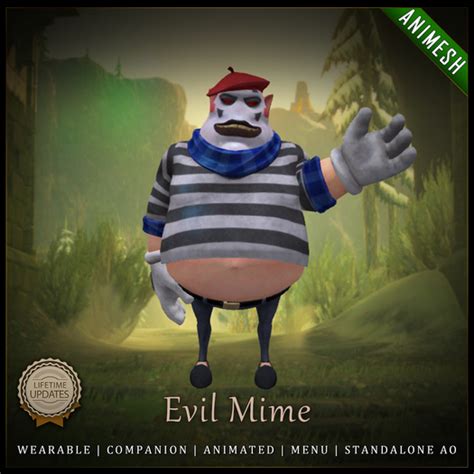 Second Life Marketplace C Animesh Follower Evil Mime Wear
