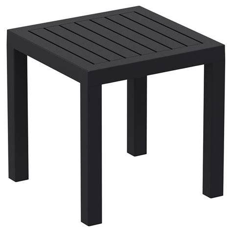 Siesta Ocean Commercial Grade Outdoor Side Table Black By Siesta