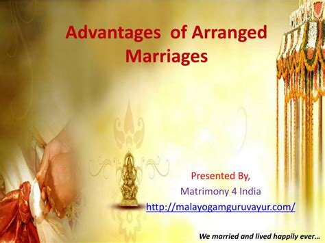 Ppt Advantages Of Arranged Marriages Powerpoint Presentation Free