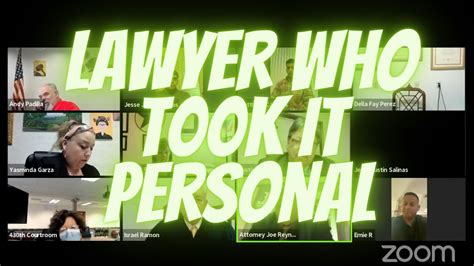 Zoom Courtroom l Lawyer who took it personal - YouTube