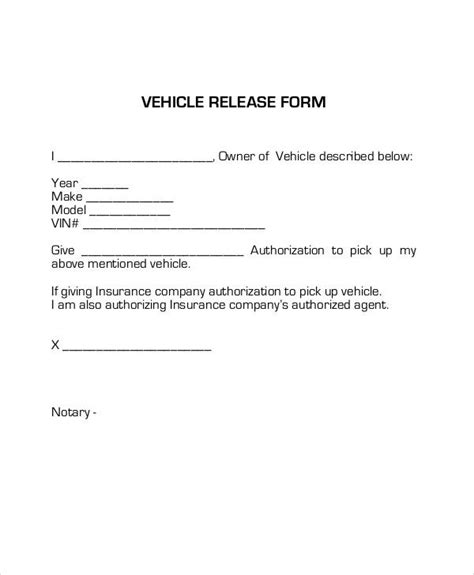 Authorizing an individual allows him the right and obligation to transact and make decisions in the event that the owner of the information or property is. sample vehicle release form examples word pdf authorization letter collect the driving license ...