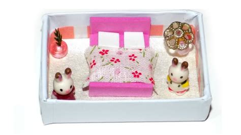 Diy Miniature Matchbox Dollhouse Bedroom Youtube