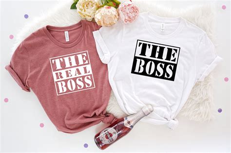 The Boss Shirt The Real Boss Shirt Couple Matching T Shirt Etsy