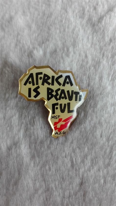 Africa Is Beautiful Pin Collectible Lapel Pin Vintage Advertising