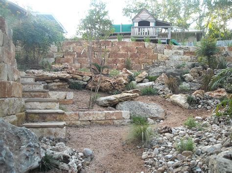Limestone Retaining Walls With Limestone Boulders To Match And