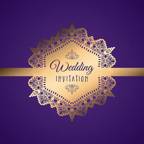 Decorative Wedding Invitation 210095 Vector Art At Vecteezy