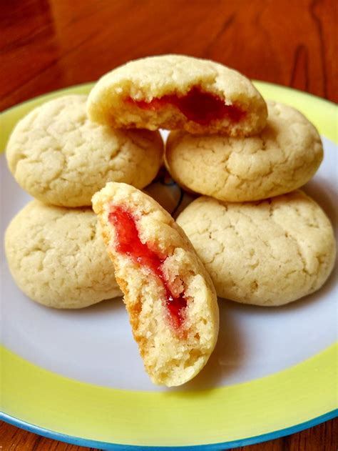 eggless strawberry jam filled cookies tempting treat