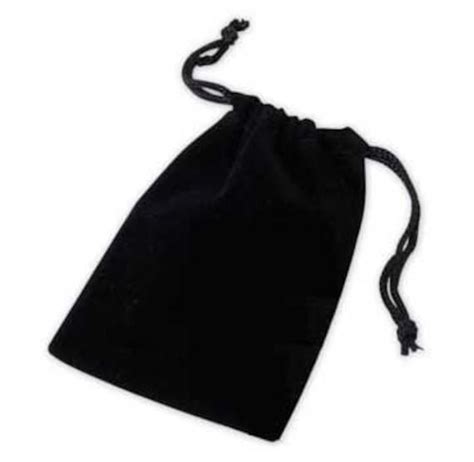 Black Velvet Velour Jewelry Pouch 3 X 4 Drawstring Bags 10