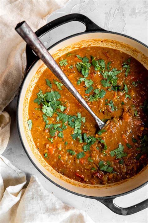 Vegan Coconut Curry Lentil Soup Food Faith Fitness