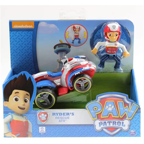 Paw Patrol Ryders Cartoon Action Figure Rescue Atv Vehicle Kids