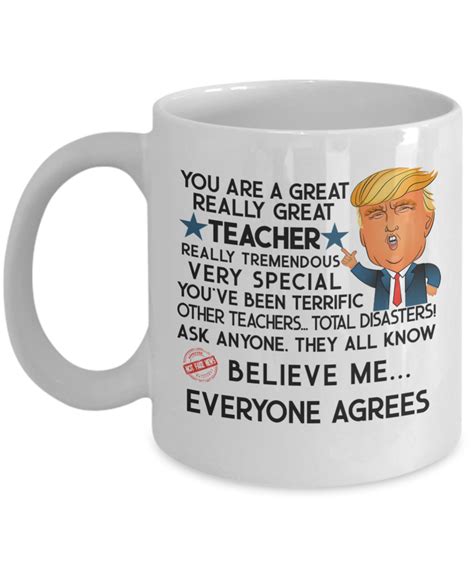 Find out what teachers love to get from their students. Trump Teacher Gift Teacher Mug Teacher Appreciation ...