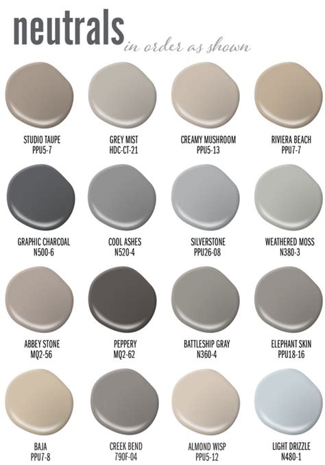 Stunning Behr Neutral Paint Color Chart Vrogue Co