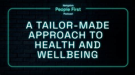 A tailor-made approach to health and wellbeing - YouTube