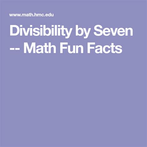 Math Fun Facts Maths For Kids