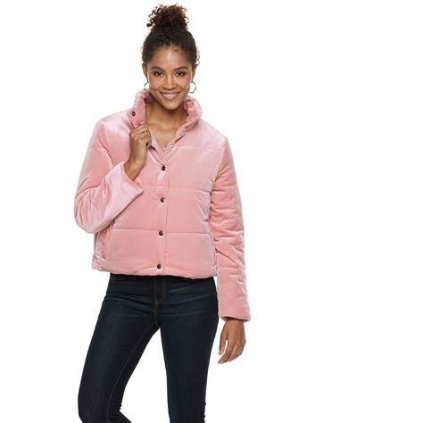 Womens Popsugar Velvet Puffer Jacket Jackets Clothes Colour