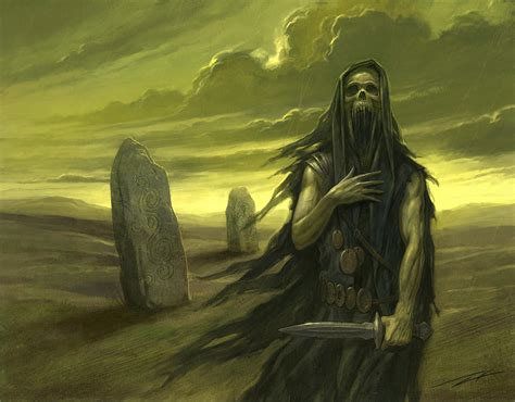 Druid Ghost Painting By Alan Lathwell