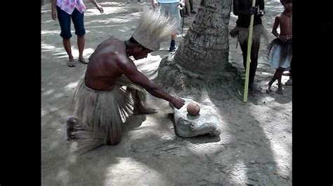 native cracks open coconut with bare hands bohol island youtube