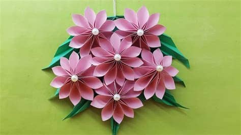 Many people are crazy about these flowers and they long for them. Origami Easy Paper Flower | Paper Flower Wall Hanging ...