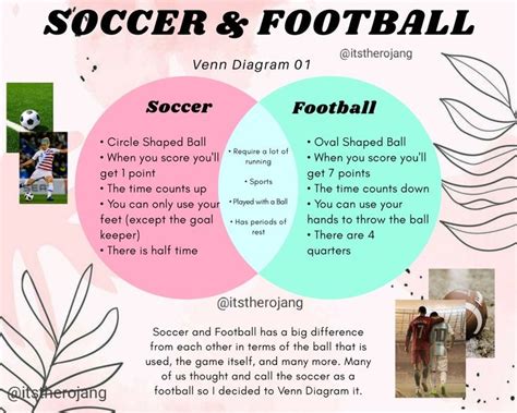 Soccer Vs Football Graphic Organizer Aesthetic Story Graphic