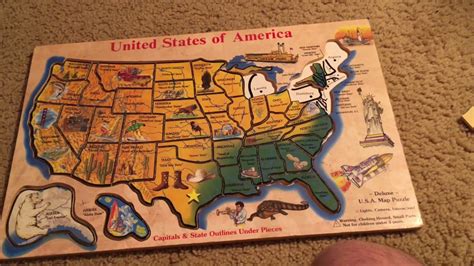 Melissa And Doug 45 Piece Usa Map Puzzle Review Youtube