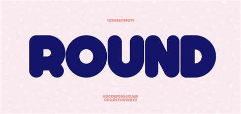Vector Rounded Font Bold Style 7655557 Vector Art At Vecteezy