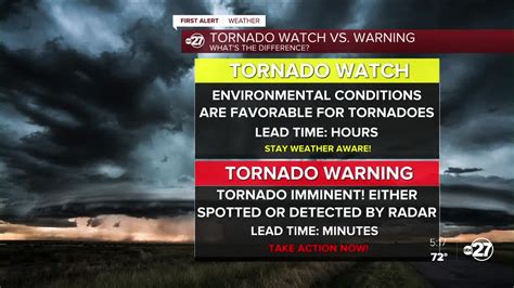Knowing The Difference Tornado Warning Vs Tornado Watch
