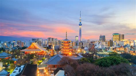 Download 1920x1080 Japan Tokyo Skyline Clouds Sunset
