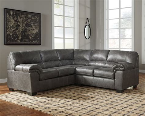 Shop Our Bladen Slate Faux Leather 2 Piece Sectional By Signature