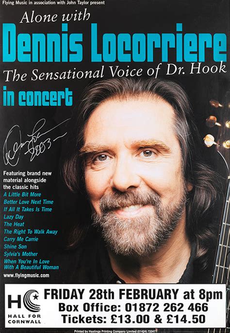 Dennis Locorriere In Concert Heritage Hall For Cornwall Theatre And Arts In Cornwall